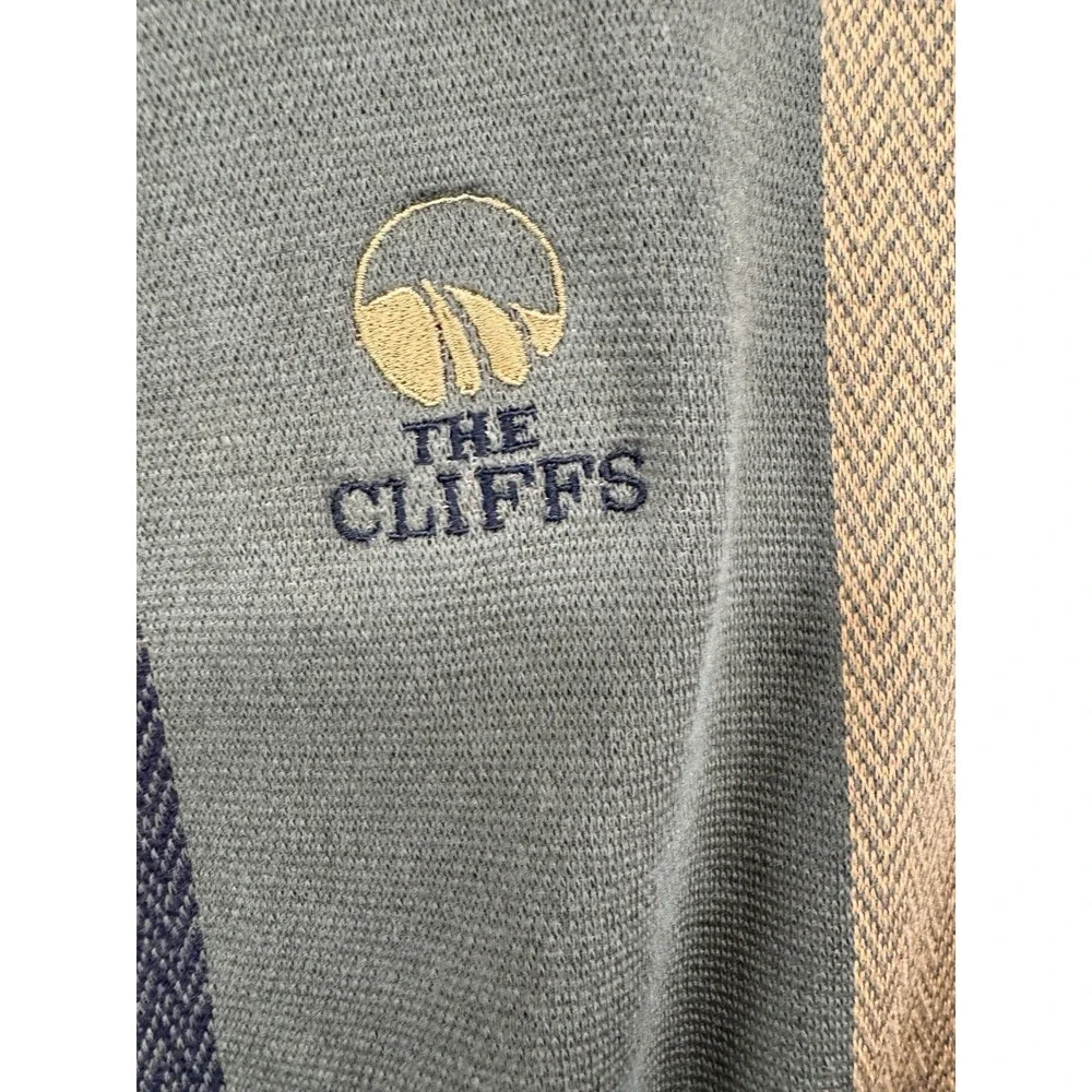 Gore Wind Stopper The Cliffs Golf Club Plaid Lined Crewneck Sweater Vintage READ